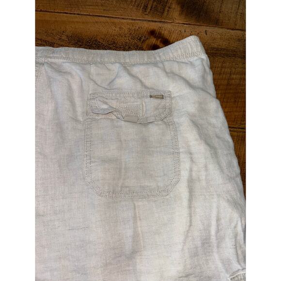 Mens Tommy Bahama Relax 100%‎ Linen Light Cream Beige Cargo Shorts Size Large - Picture 8 of 11